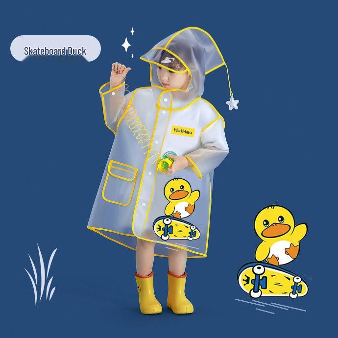 Children's Cartoon Dinosaur Raincoat, Waterproof Full-Body Poncho, Cute and Practical for Boys and Girls