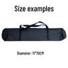 Oxford Cloth Round Zipper Fishing Gear Bag - Portable Storage for Rods & Accessories