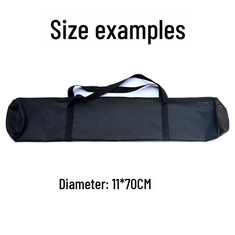 Oxford Cloth Round Zipper Fishing Gear Bag - Portable Storage for Rods & Accessories