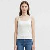[Shop  ] Women S PlaIn Cap BuilT In Double STrappy Layered Inner T ShirT lSl wSh 21232 Ivory