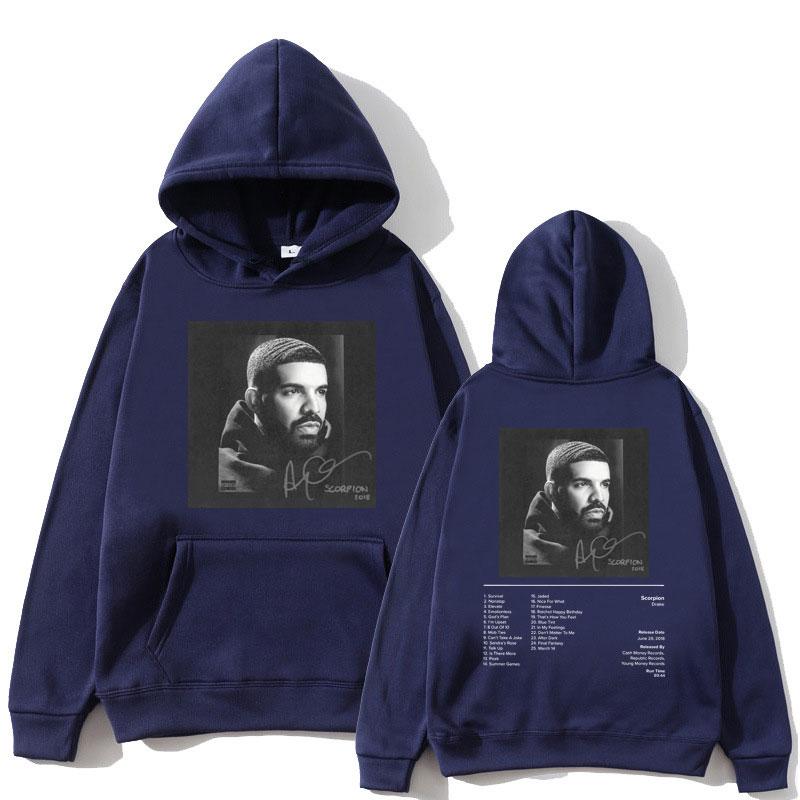 Rapper Drake Scorpion Hudební Album Potisk Mikina s Kapucí Muži Ženy Hip Hop Retro S Kapucí Oversized Ležérní Mikiny Mikiny Streetwear