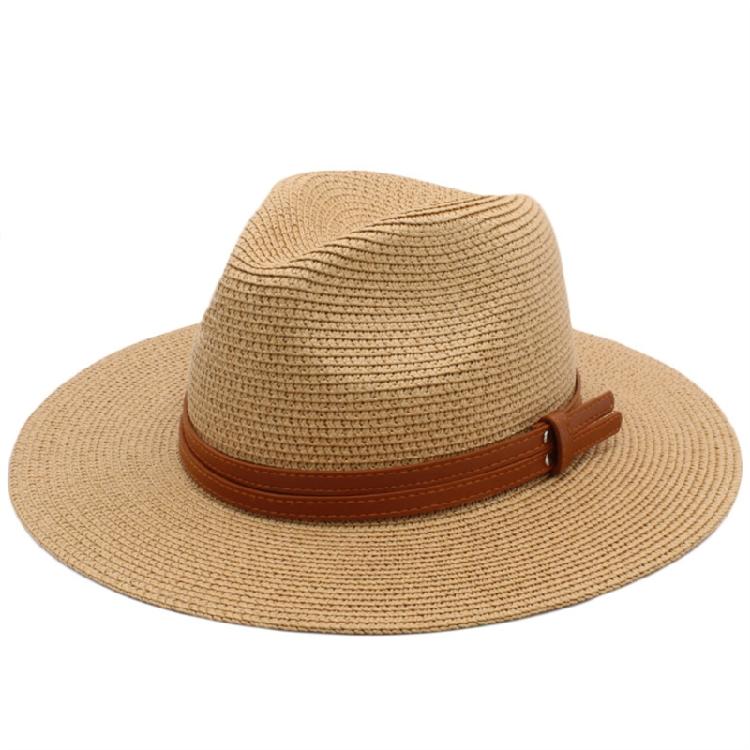 Elegant Panama Hat Oversized Straw Hat Breathable Sun Hat with Woven Chain for Men, Women, and Children