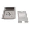 Rectangular Floor Drain 304 Stainless Steel With Efficient Dual Filtration And Smooth Polished Edges For Safe Use