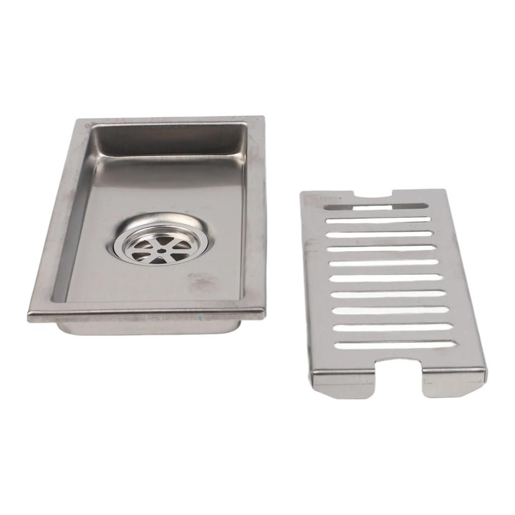 Rectangular Floor Drain 304 Stainless Steel With Efficient Dual Filtration And Smooth Polished Edges For Safe Use