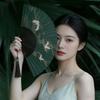 Er Qing Ancient Chinese Hanfu Dance Fan: Portable Silk Fan for Women