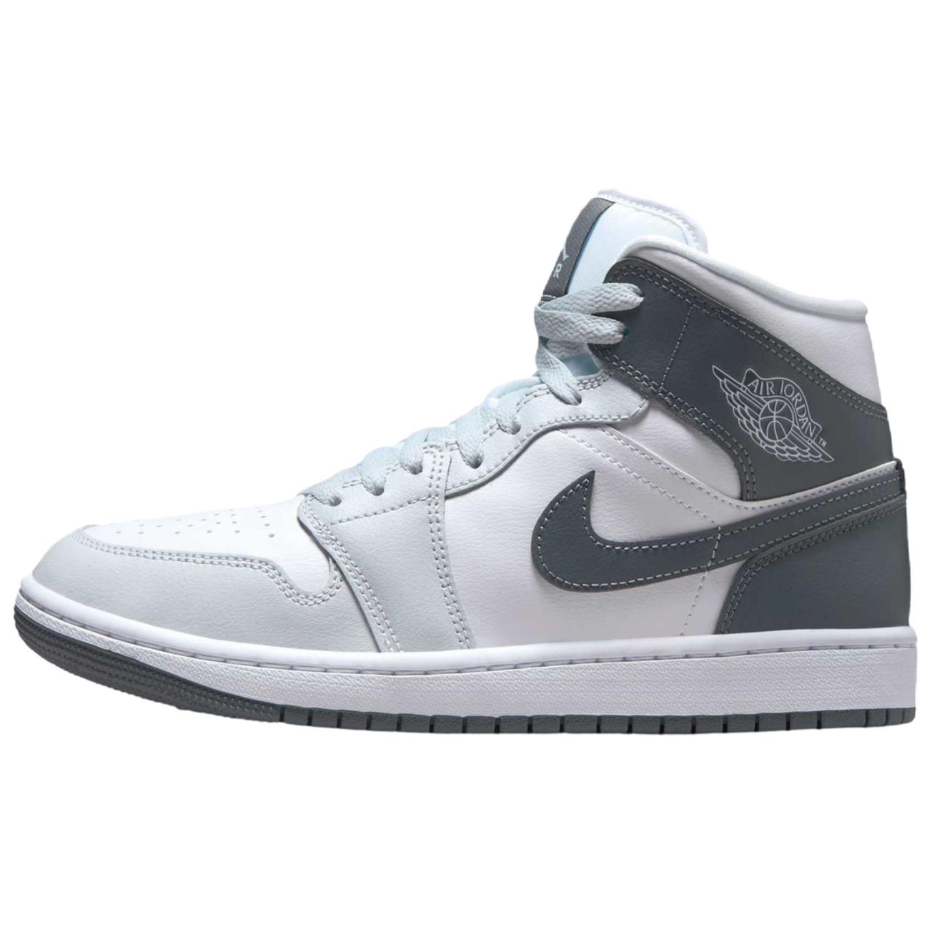 Air Jordan 1 Mid White Smoke Grey Women Sneakers Pure-Platinum BQ6472-113 cm