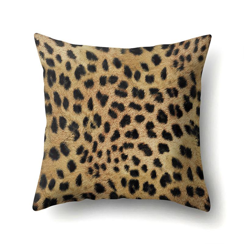 Motif Léopard Nordique Moderne Abstrait Taie d'Oreiller en Polyester Décoration de Voiture Maison Imprimée Taie d'Oreiller Repose-Lombaire