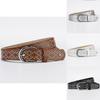Silver Eyecatching Sheintemu Studded Pu Belt For Women With Unique Punk Aesthetic Design