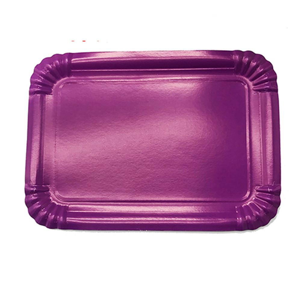 1200G Farbige Platte Party Festivalzubehör Hotel Dessert Rechteckige Platte Einweg-Pappteller