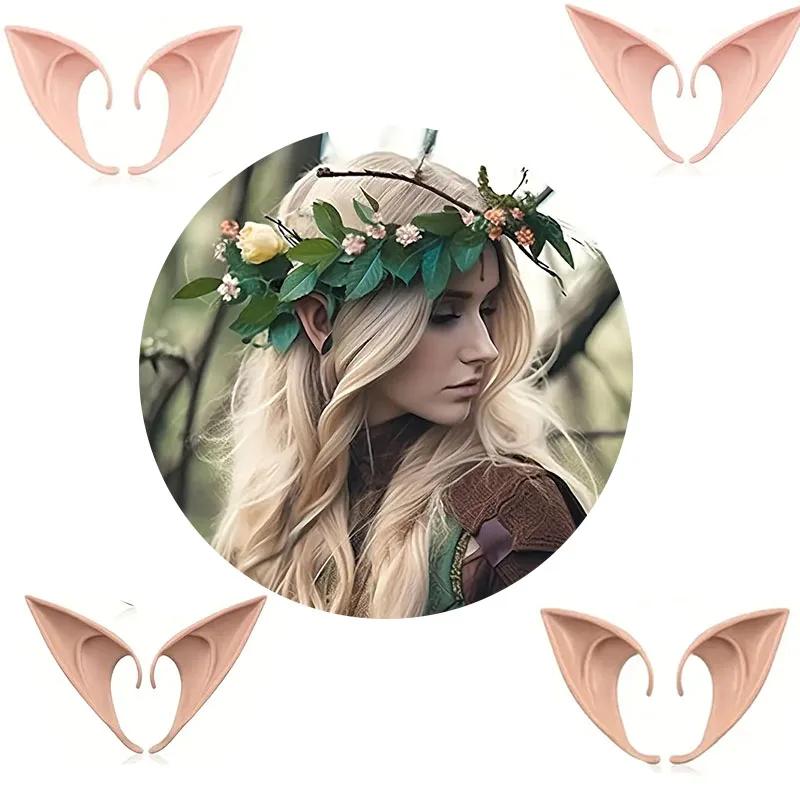 Exquisite Latex Elf Ears for Mystical Fairy and Angel Cosplay Halloween Costume Accessories Photo Props Ideal for Adults