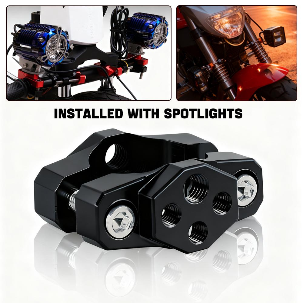 Motorcycle Handlebar Clamp Bumper Mount Bracket For Spotlight Headlight Fog Light Holder Motorbike Modification Accessories