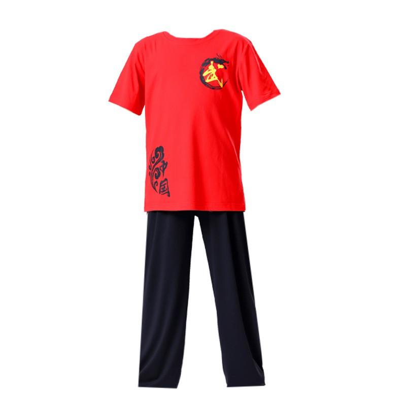 Kids Breathable Cotton Cycling Jersey Set Martial Arts Training Performance Uniform