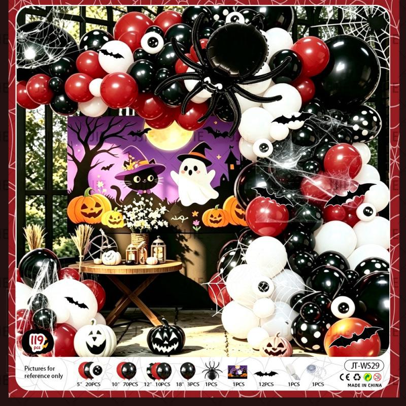 Halloween Aluminum Film Balloon Arch Party Scary Atmosphere Background Arrangement