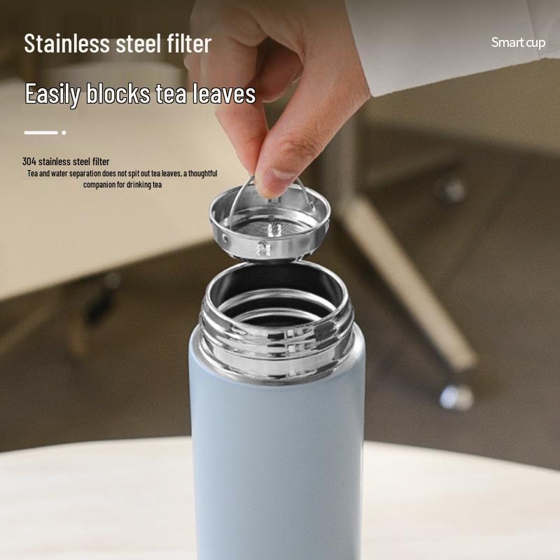 Stainless Steel Insulated Water Bottle with Smart Temperature Display for Outdoor Sports