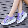 Of Sponge Cake Sandals Thick-Soled Heel Breathable Rocking Shoes For Women Mesh Shoes Comfortable Sports Casual Women's Shoes
