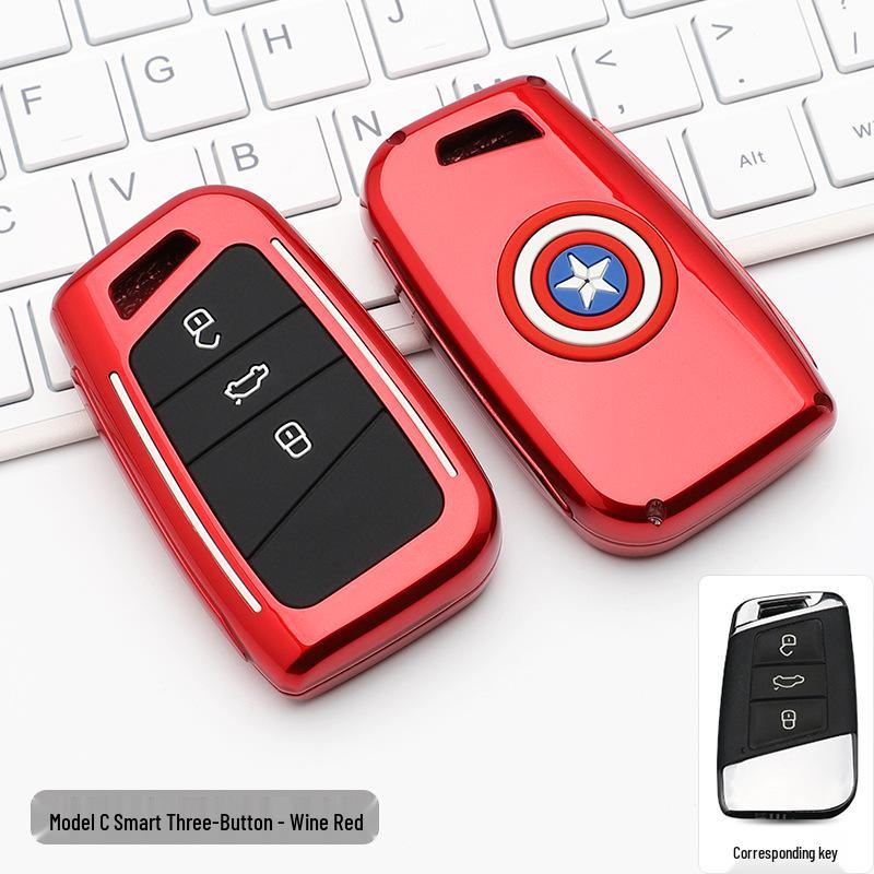 Volkswagen Key Case: Stylish Design with Buckle & Personalized Decoration
