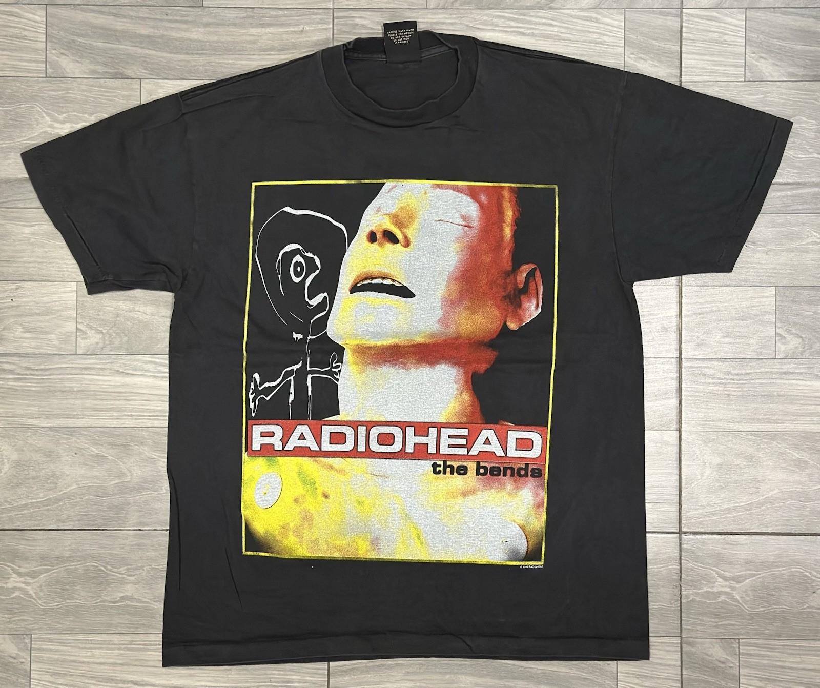 RADIOHEAD vintage 1995 THE BENDS t shirt BENDS STICK FIGURE Unisex T-Shirt M