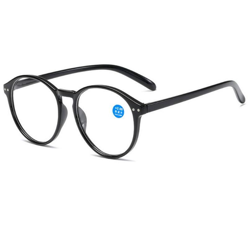 

Anti Blue Light Oval Hyperopia Eyeglasses Magnifier Eyewar Women Men Plastic Frame Farsighted Glasses 0 +100 +150 +200 To +400 0