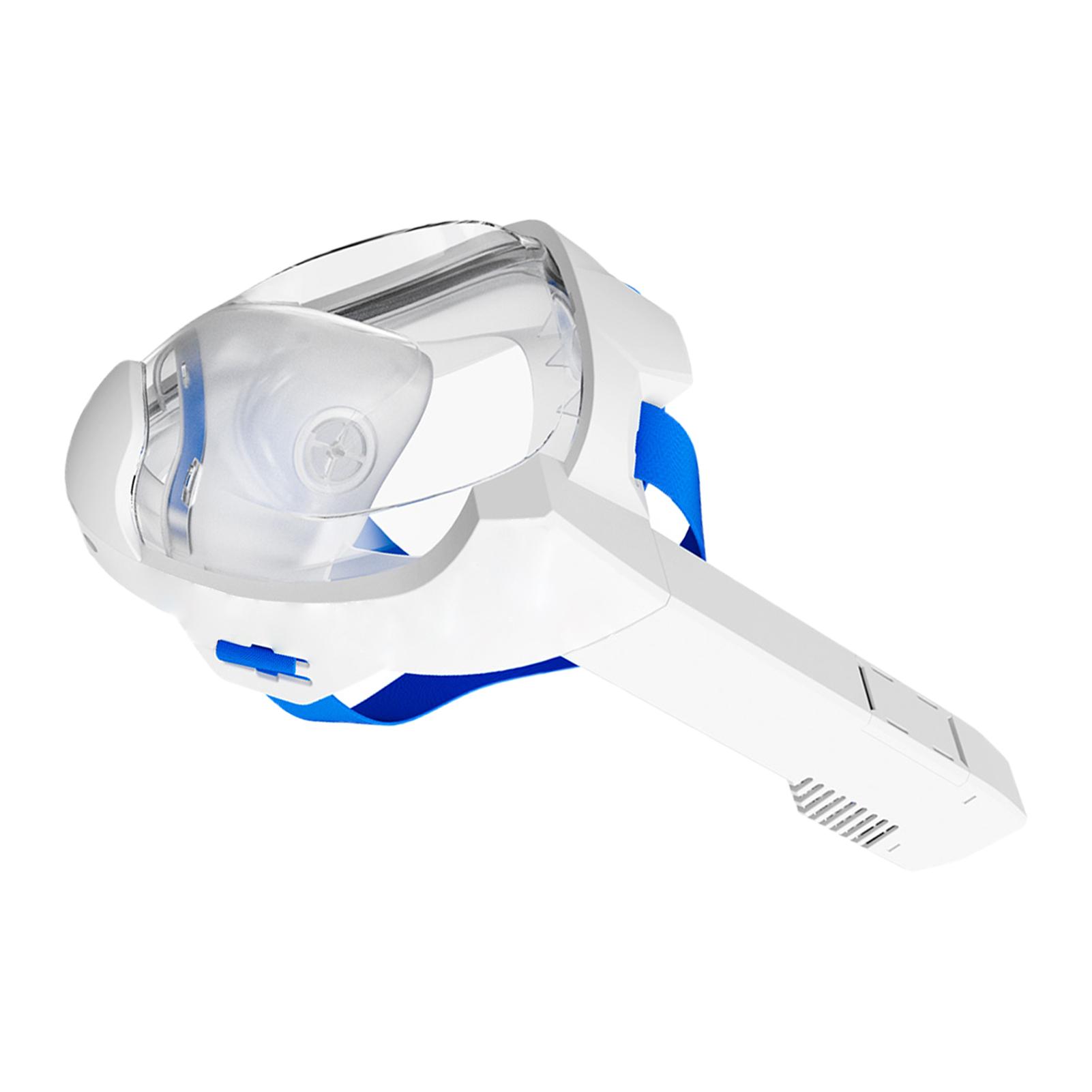 

Full Face Snorkel Mask Dry Top Snorkeling Mask for Adults Kids Natural Breathing Anti Fog Swim Dive Goggle White Blue S S/M