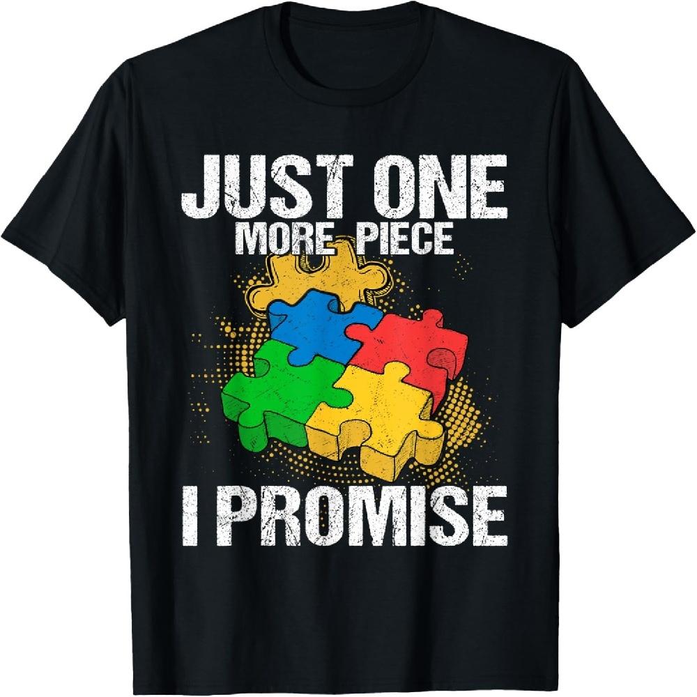 Just One More Piece I Promise Jigsaw Puzzle Solve T-Shirt S чёрный