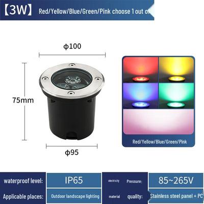 3W LED Outdoor In-ground Light