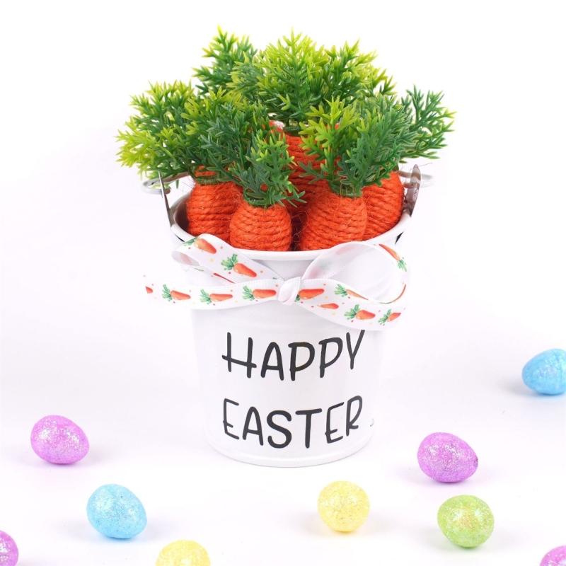 Pack of 1 DIY Flexible Easter Eggs and Carrot Decoration Set with Sponge Filling for Individualized Home Party Decors