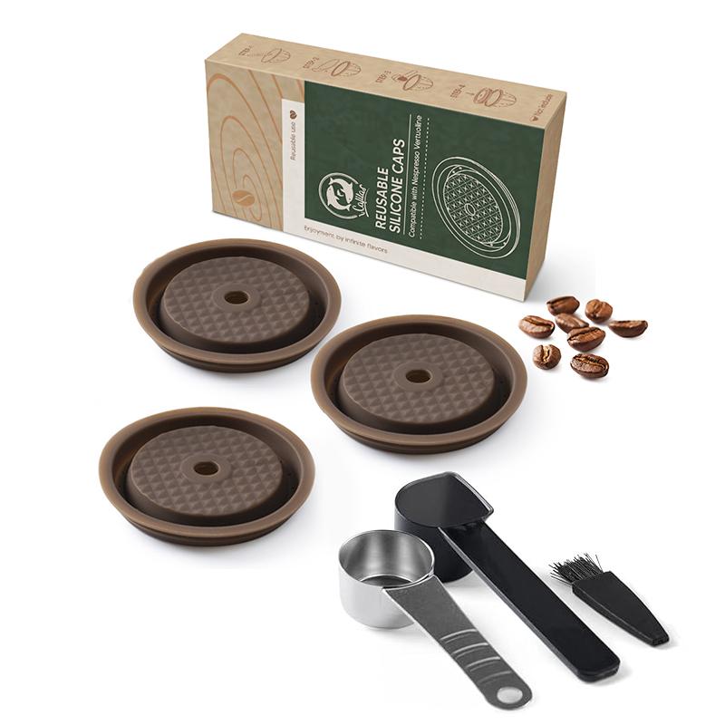Capace Reutilizabile pentru Capsule de Cafea pentru Capsule Originale Nespresso Vertuoline Capace din Silicon Alimentar pentru Capsule Nespresso Vertuo Reumplibile