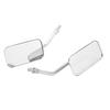 Motorcycle Rearview Mirror   Clear Wide Angle Side Rear View Wing Mirror Kit for 38mm Inner Diameter Bumper