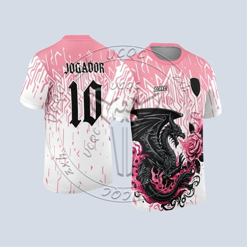 2025 New Dragon Football Shirt Children's And Youth Sports Shirt Street Fashion Men's And Women's Loose Short Sleeved T-Shirt
