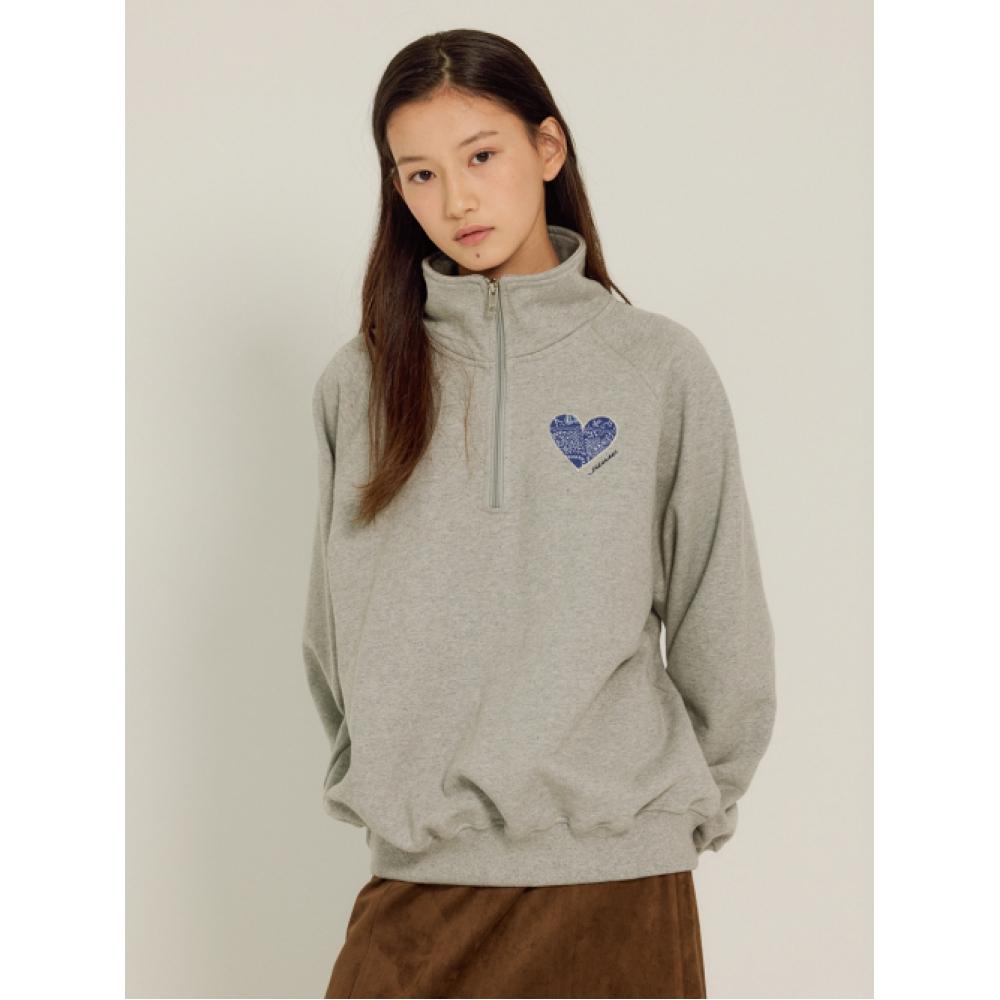 

Толстовки с застежкой-молнией Sienne Paisley Half Zip Up, меланж, серый FREE