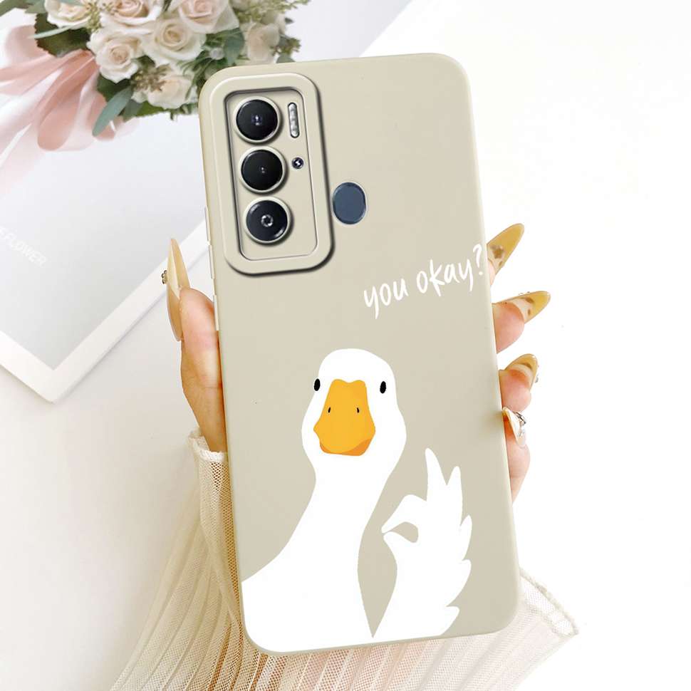For Tecno Pova Neo Case LE6 LE6h Silicone Luxury Cute Love Rabbit Funny Back Cover For Tecno PovaNeo Phone Case Bumper