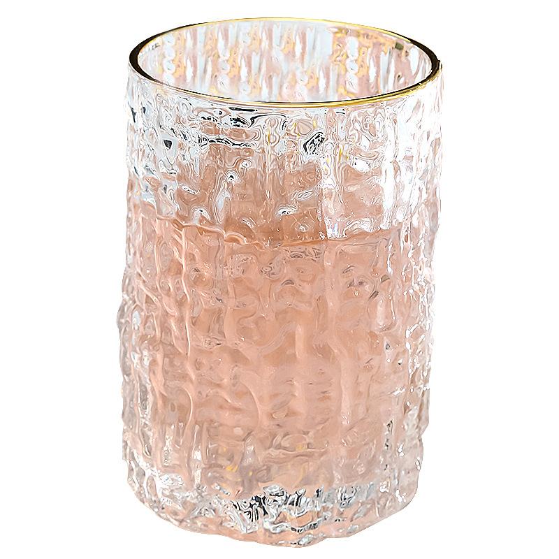 Creative Simple Glass Water Cup Bark Texture Cup Juice Cup Glass Milk Cup