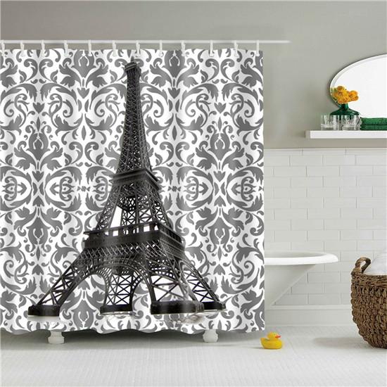 Vintage Style Paris Style Tower Retro Bathroom Shower Curtain Fabric Waterproof Polyester Cortina Ducha 180X180cm