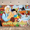 Kids Birthday Party Backdrop Disney Pinocchio Classic Wooden Puppet Baby Shower Banner Studio Photography Background Supplies