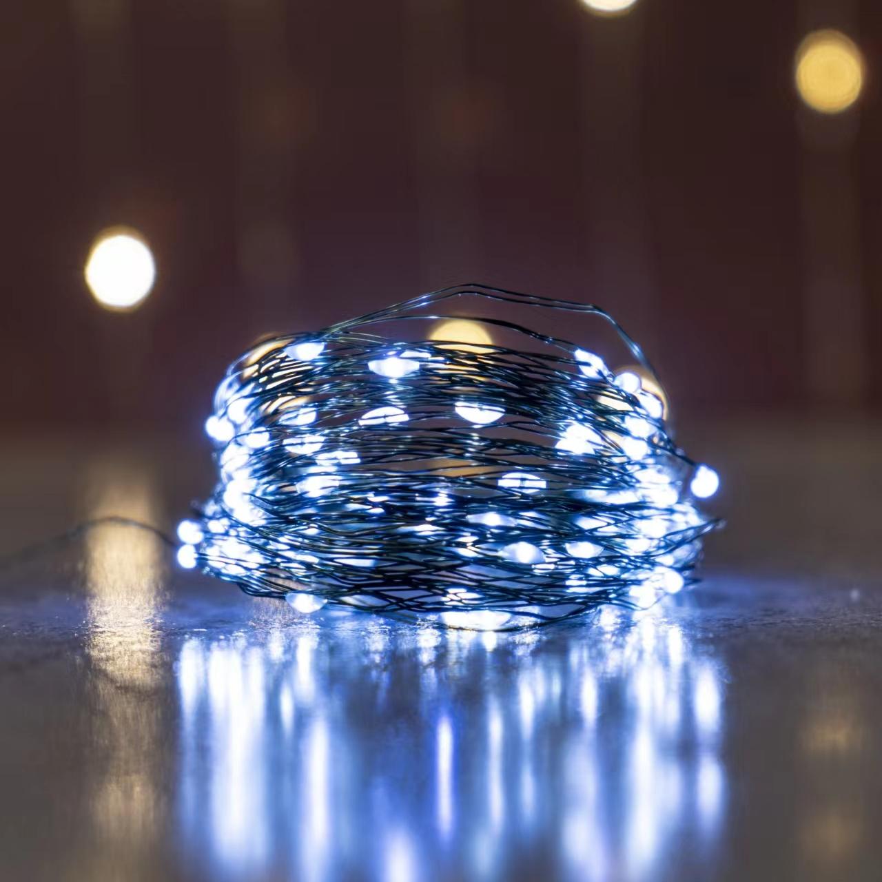 

50M 100M светодиодные гирлянды 8 режимов гирлянда из проводов для уличной новогодней рождественской вечеринки уличного домашнего украшения елки 30m 300led remote