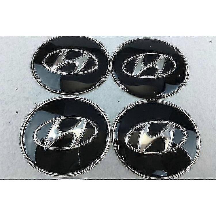 New Arrival Modified Hub Sticker: 65mm Hub Center Cover Sticker for Land Rover - Pack of Four Black Items