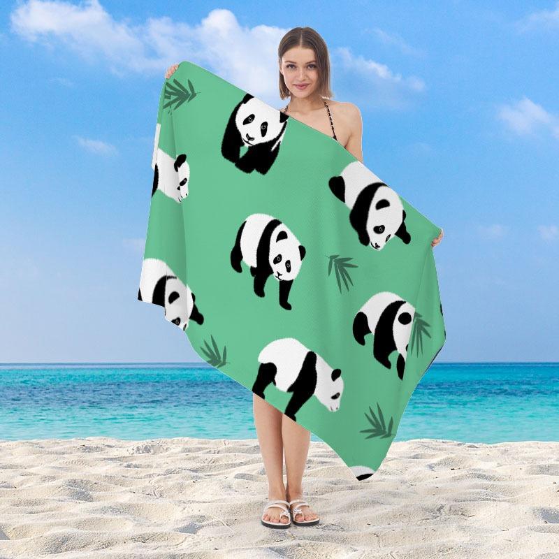 Tropical Sunset Palm Tree Polyester Beach Towel Quick Dry Sand Free Bath Towel For Summer Vacation Swim Pool Seaside Surf