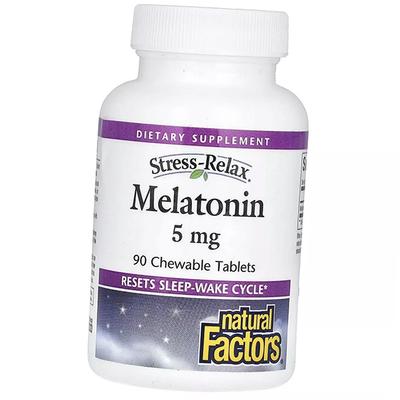 Melatonin for Sleep, Stress Relax Melatonin 5, Natural Factors (72406010)