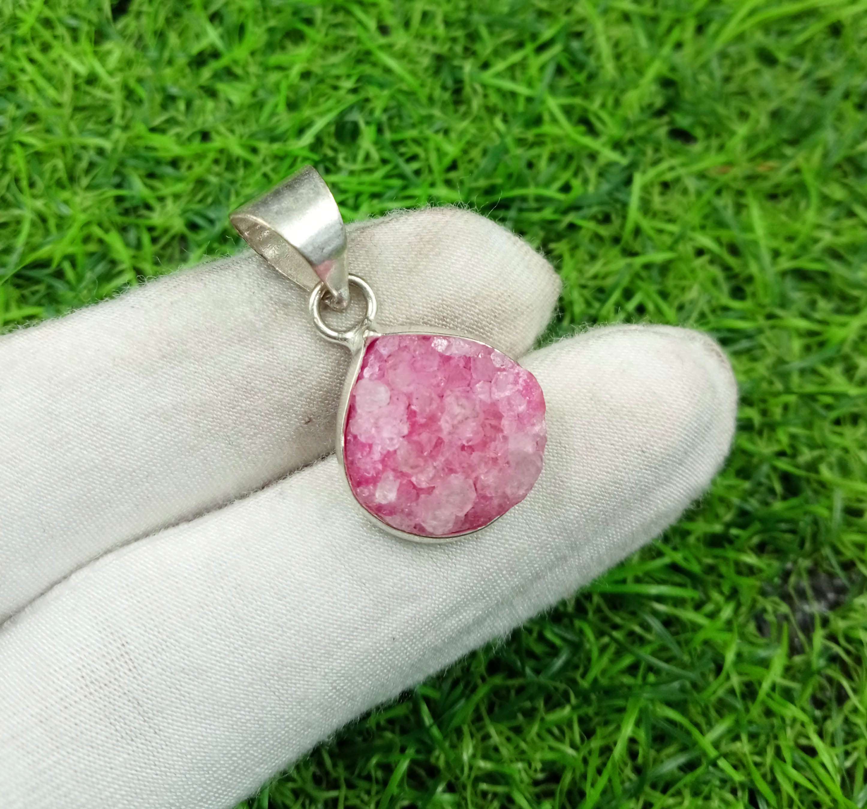 

Кулон Sugar Druzy Gemstone из стерлингового серебра 925 пробы с покрытием DEP-435