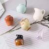 8Pcs Excluding Plants Vase Fridge Stickers Resin Mini Plant Vase Simulation Flower Vase  Gift