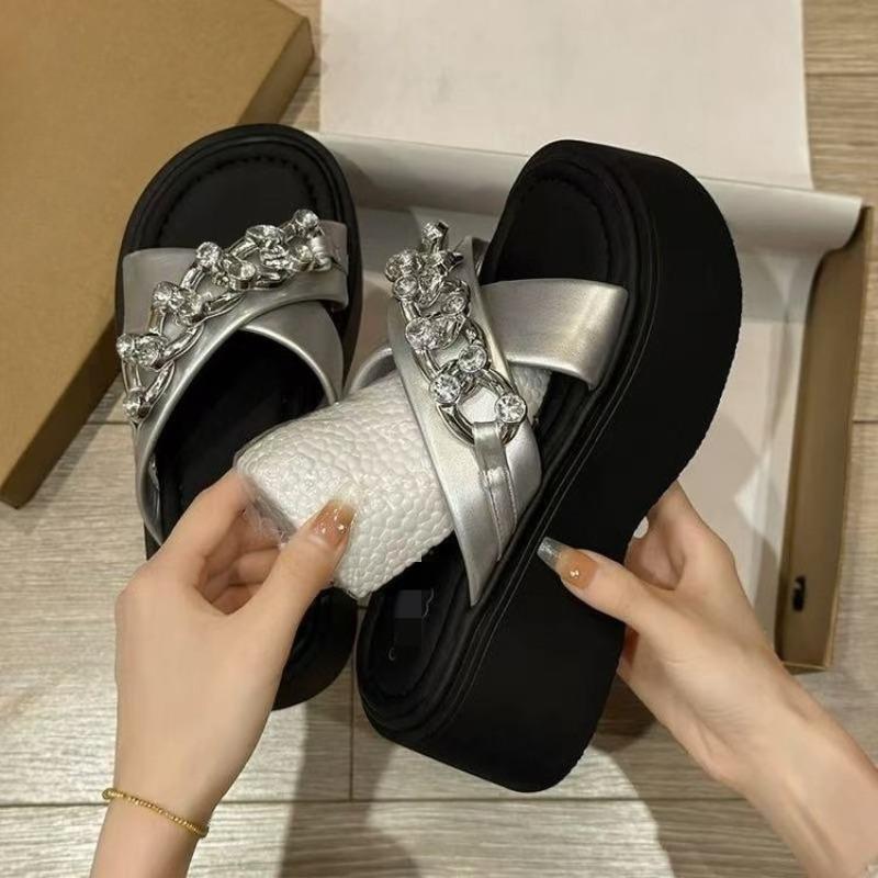 High-heel Flip-flops for Women - New Style Casual Beach Shoes - Single-strap Shoes