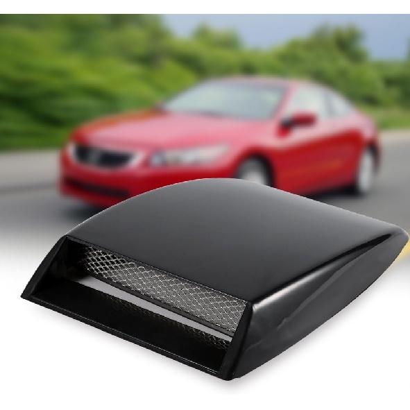 Universal Car Decorative Air Flow Intake Hood Scoop Bonnet Vent Sticker Cover Hood (Black)