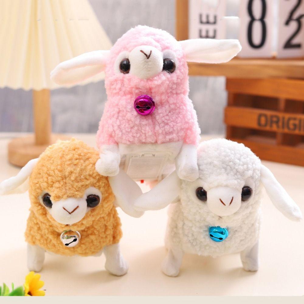 

Movements Electric Alpaca Toy Sound Toys Walking Interactive Alpaca Birthday Gift білий