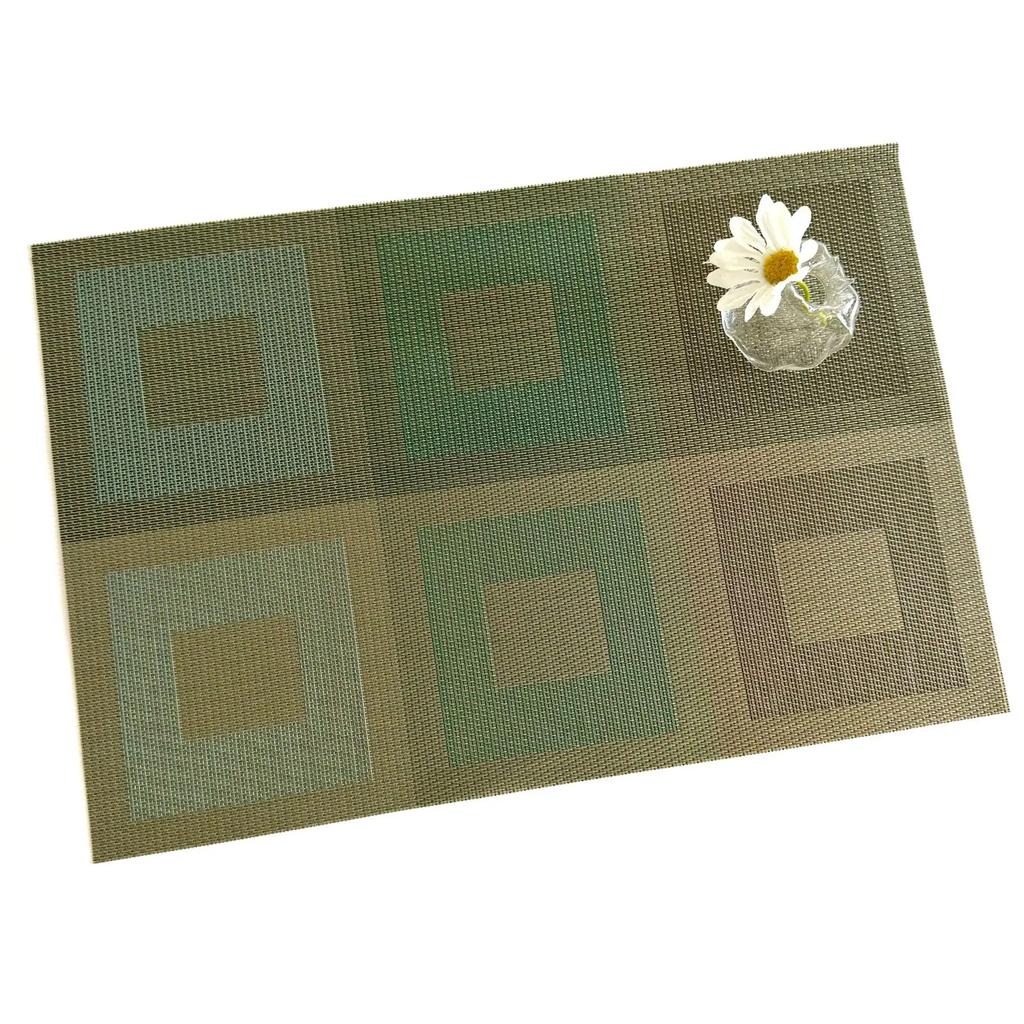 Square Frame PVC Placemats Heat Insulation Non-slip Waterproof Mats Western Food Mat Hotel Table Decoration and Accessories
