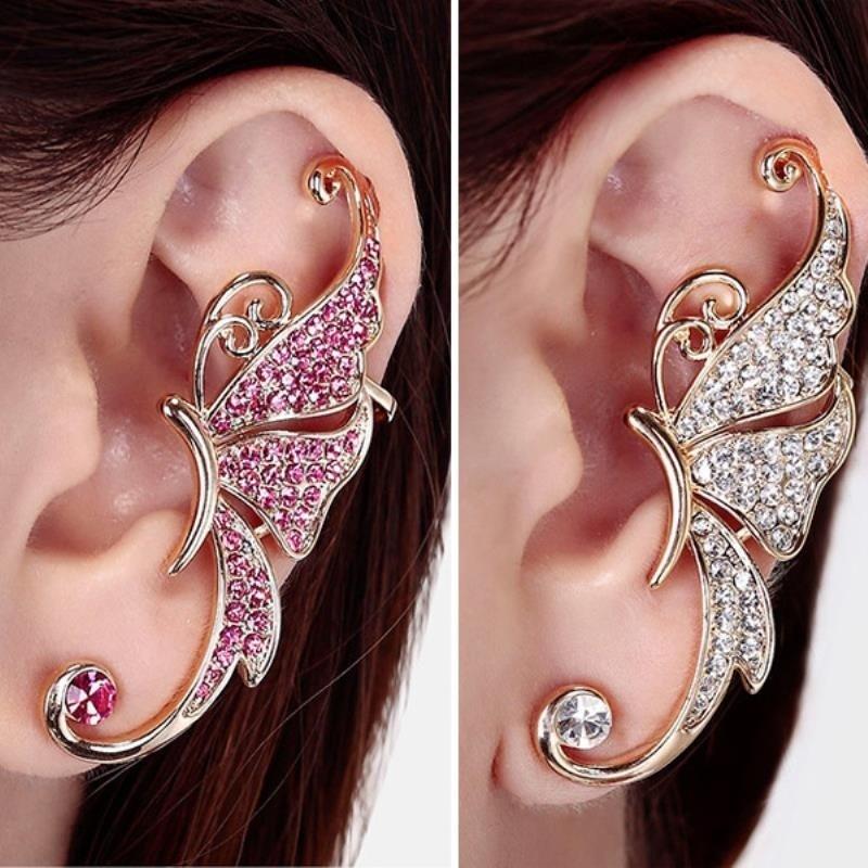 1Pcs Butterfly Butterfly Ear Cuff Clip Cartilage Earring For Women Jewelry Gift