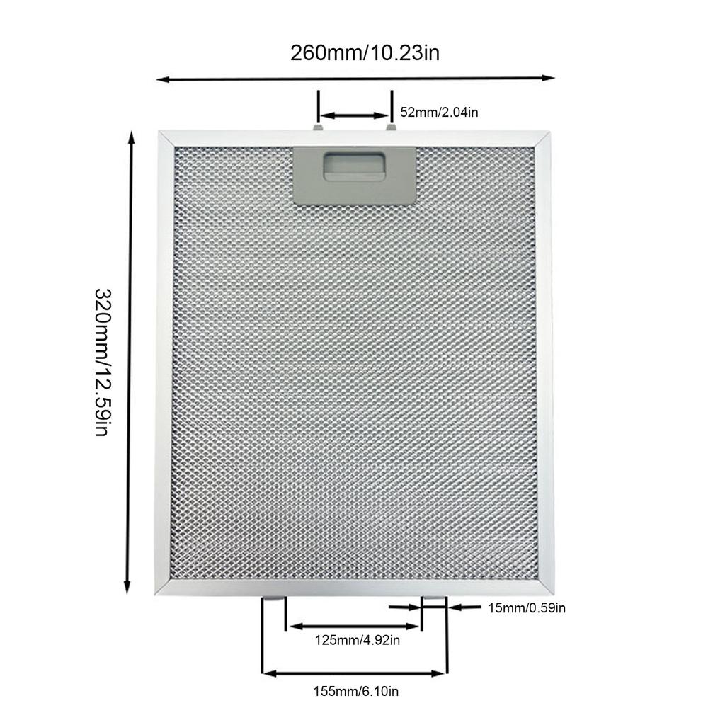 2 PIÈCES Hotte de cuisinière 320x260mm Hottes de cuisine Filtre à graisse en maille Filtre à graisse pour accessoires de hotte de cuisine domestique