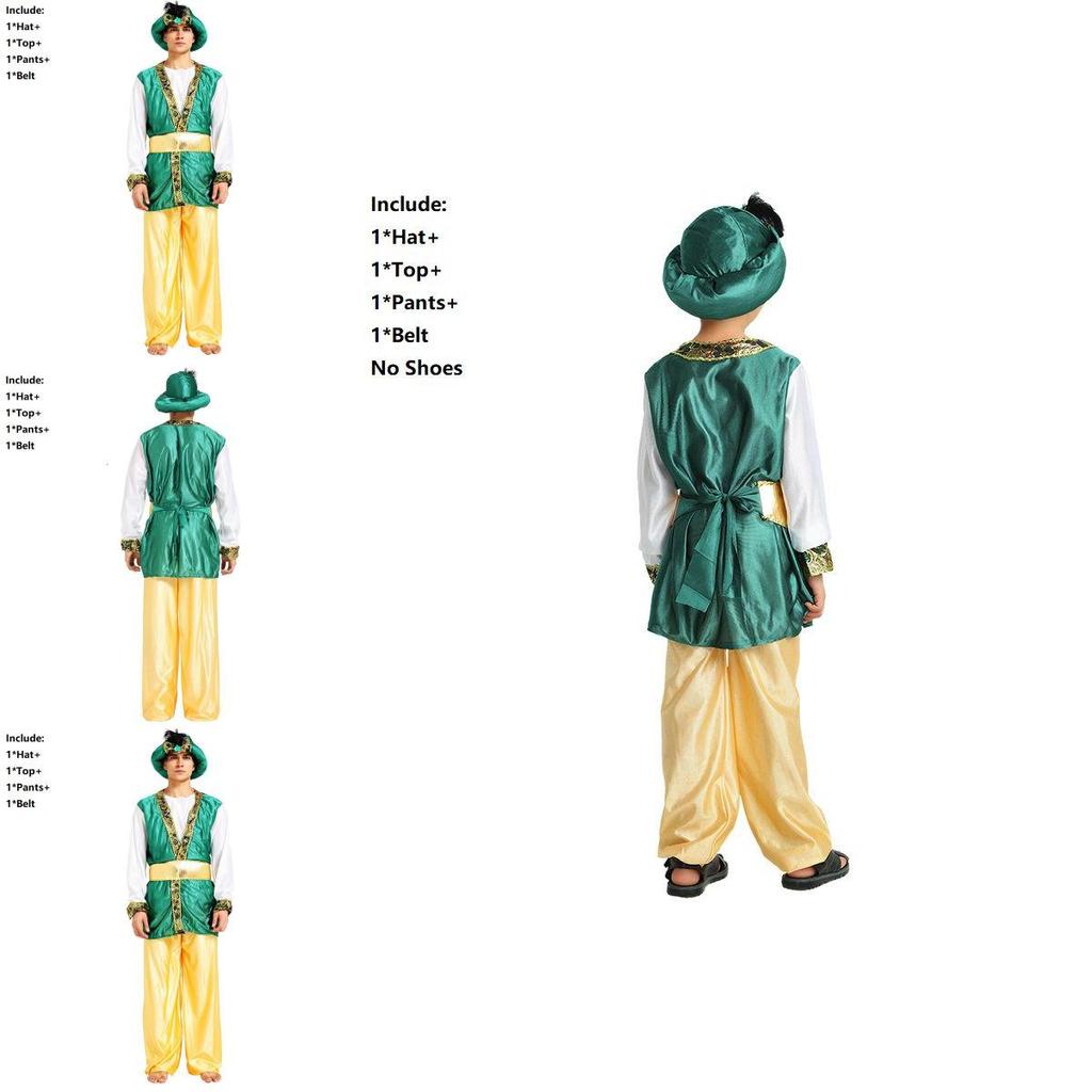 Exquisite Boys Halloween Costume For Arabian Prince King Themed Parties