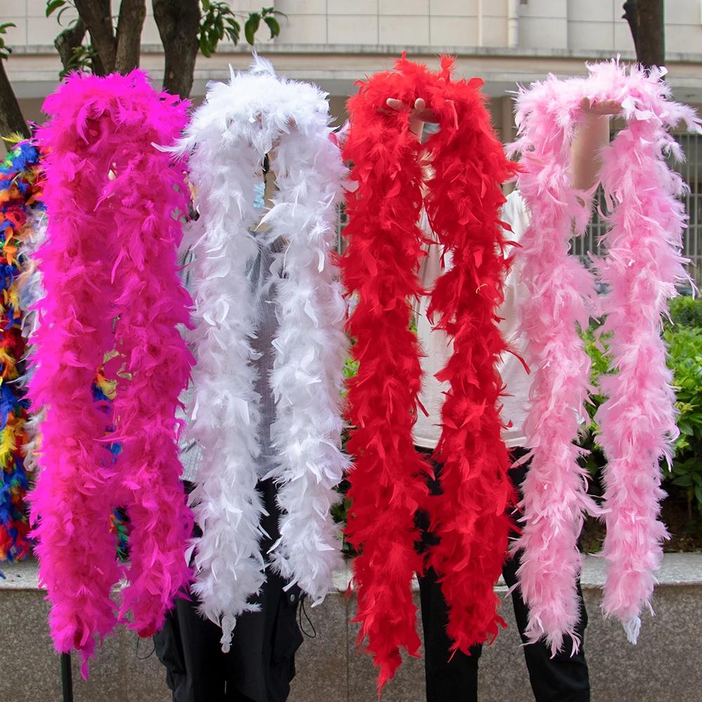 DIY 2Yards High Quality Turkey Feathers Boa 40 60 90 Grams Natural Fluffy Feather for Party Cosplay Dress Sewing Decoration plumas