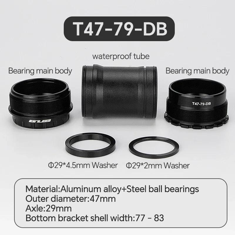 GUB Bicycle Bottom Bracket Bike T47 Threaded BB Ceramic Bearing for Shimano 24mm BB30 30mm Sram DUB 29mm 68-73mm 77-83mm 86.5mm 77-83mm 29mm Steel