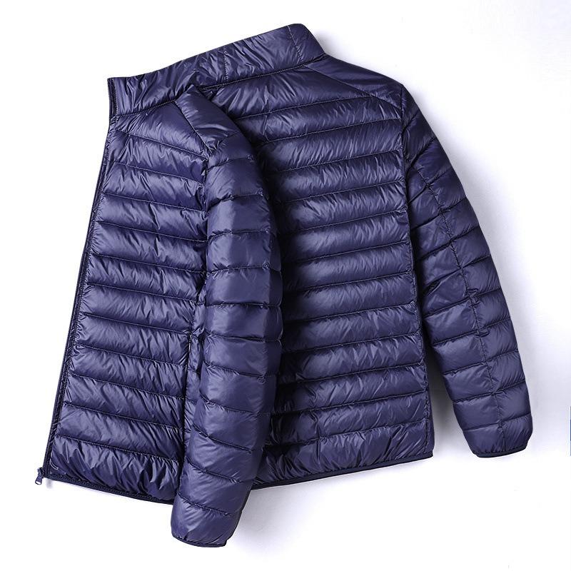 50 down jackets can be opened 24 autumn and winter new men's stand-up collar baseball jacket light and warm